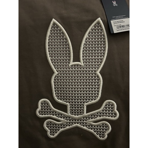 Psycho Bunny Pullover Crewneck Sweatshirt Taupe Men's Sz Large Embroidered - Picture 2 of 6